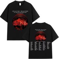 Rock Band Imagine Dragons Music Album T Shirt Fashion Hip Hop Tshirt Unisex Women Cotton Comfort Short Sleeve Tshirts Streetwear S