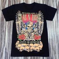 2025 Guns N 'Roses Rockers Guns N' Roses European and American Male and Female Gangsters T-shirt Short Sleeves S įvairiaspalvis