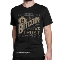 In Bitcoin We Trust Cryptocurrency T-Shirts For Men Block Chain Money Vintage Cotton Tees Crewneck Sleeve Tops T Shirts Summer S įvairiaspalvis