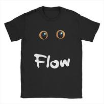 Vintage Flowing Movie Cat T-Shirt for Men Crewneck Pure Cotton T Shirts Cartoon Animated Movie Short Sleeve Tees Gift Tops S įvairiaspalvis