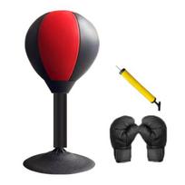 Desktop Punching Bag with Suction Boxing Speed Duty Stress Relief Cup Heavy Ball Kids Adults Adult juoda/raudona