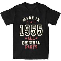 Made In 1955 All Original Tee Shirt for Men Women Printed T Shirts 70th Birthday Gift 100% Cotton Clothing S įvairiaspalvis