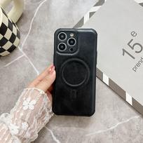 For Apple IPhone 11 12 13 14 15 16 Pro Max Plus Phone Case Crazy Horse Silicone Leather Pattern Magnetic Soft Protective iPhone 14 juoda
