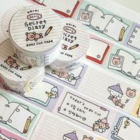 Korean Journaling Tape & PVC Die-Cut Tape, Removable Sticker Roll for Scrapbooking & Planner