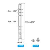 1-6Set A5 A6 6Hole Ring Binder Mechanisms Binder Spines for Binder Planners Notebook Metal Binder Ring Buckle Notebook Accessory