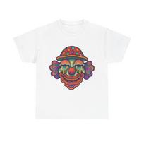 Unisex Adult T Shirt Trippy Mushroom Art Clown Face NEW Psychedelic Hippie Tee S įvairiaspalvis