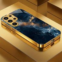 Nebula Luxurious High-end PhoneCase Electroplated Glass PhoneCase for Samsung Galaxy S26 S25 S24 S23 S22 S21 FE Ultra Plus GalaxyS25
