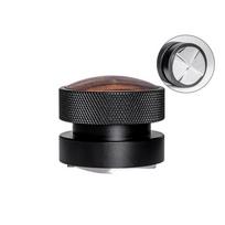 51/53/58.35 MM Self-leveling Coffee Tamper Adjustable Depth Wood Cap Espresso Pressure Tamper with Scale Stainless Steel (as the picture,51mm-2.01in)