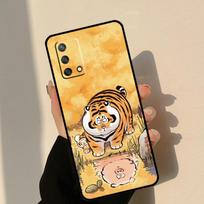 Cartoon Fat Tiger Case For Oppo A5 Pro A6 A16 A76 A96 A17 A57 A40 A60 A80 A98 A58 A78 A18 A38 A54 A74 A94 A15 For OPPO A15