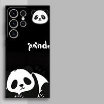 Black White Panda Funda Phone Cover Case for Samsung Galaxy S26 S10 S9 S25 Ultra S21 FE S24 Plus S20 S23 Note 20 Ultra 8 9 10 Galaxy S9