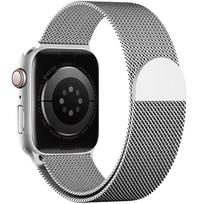 Compatible Milanese Magnetic Strap for Apple Watch S10/11, iWatch 4/5/6/7 38/40/41mm sidabras