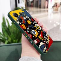 Cartoon Blast Phone Case For Xiaomi Poco F8 F7 X7 X6 F6 M6 M5 M5S F5 X5 F4 X4 M4 F3 X3 Ultra Pro GT Silicone Cover Poco X6 tamsiai žalia spalva