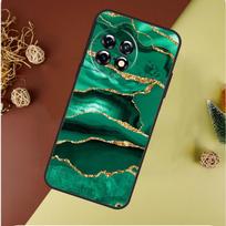 Gold Indigo Faux Malachite For OnePlus Nord CE 4 3 2 Lite N20 N30 9 10 Pro 8T 9RT 10T 10R 13R 12R 11 12 13 Phone Case For OnePlus Nord
