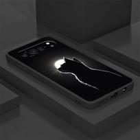 Case for Google Pixel 6 7 8 Pro 9a 8a 10 9 Pro XL 7a 6a Funda Phone Cover Black Moon Cat Google Pixel 9