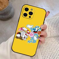 Game Cuphead Phone Case For iPhone 17,16,15,14,13,12,11 Plus,Pro Max,XS,Soft Silicone Black Cover iPhone11ProMax