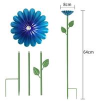 1 Pack/4 Pack Colorful Bee Bath Metal Butterfly Bird Bath Bowl  Outdoor Garden Yard Decor Blue 1 pack