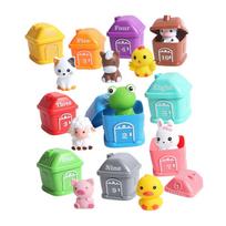 Farm Animal Math Learning Set 10Pcs Approved Finger Puppet Educational Toy for Children Age 3+ Multicolor