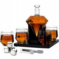 Zestaw Do Whisky Premium Karafka Diament 4 Szklanki Prezent Urodziny Święta