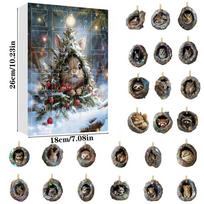 Christmas Animal Theme Blind Box Collection Featuring Acrylic Tree Ornaments For Festive Gift Ideas Style A