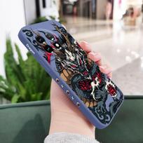 Reversed Dragon Phone Case For Oneplus 13 13R 12 12R 11 11R 10 10R 10T 9R 9RT 9 8T 8 7 7T Pro 5G Liquid Silicone Cover OnePlus 11 5G šviesiai mėlyna spalva