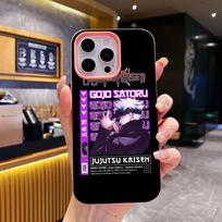 Jujutsu Kaisen Satoru Gojo Jelly Double layer Pink Mobile Phone Case for iPhone 17 16 15 14 13 12 11 Air Pro Max Plus Protective iPhone17