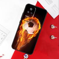 Fire Football Soccer Ball Cover For Xiaomi 13T 11T 12T 14T Pro 13 14 15 Ultra POCO X7 Pro X3 X5 X6 F5 F6 M6 Pro Case For Mi 11T (11T Pro)
