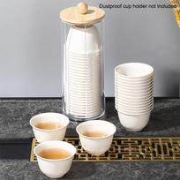50Pcs/Pack Disposable Kung Fu Tea Cup Rice Husk Fiber Thickened Cup High Temperature Resistant Degradable Testcup Small Teacup A1