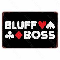 DORA Tin Sign BlackJack Plaque Poker Metal Tin Sign King of Spade Vintage Art Poster Bar Cafe Home Wall Decor No Poker Retro Plate 20x30cm（7.8x11.8inch）
