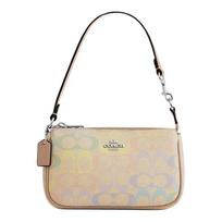 COACH Nolita 19 Silver Label Coated Canvas Handbag Small Women's Rainbow sidabras