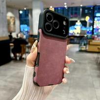 Luxury Matte Leather Silicone Case For iPhone 17 Air 16 15 14 Plus 13 12 11 Pro Max 7 8 XR X XS Lens Protection Shockproof Cover iPhone17 raudona