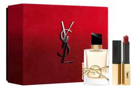 SAINT LAURENT Small Black Stripes Gold Bar Limited Lipstick Perfume Box Makeup Sets Velvet Long Lasting Matte Finish Small Black Stripes Lipstick 302 2G+50ml Perfume
