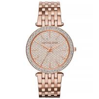 Michael Kors MK3439 Moteriškas laikrodis Darci Rožinio aukso su kristalais 38 rožinio aukso spalvos
