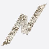 26 Letters Tarot Constellation Luxury Bag Scarf  Twill Silk Scarves Women New Design Hijab Neckerchief Hair Scarf Headbands 100CM x 6CM