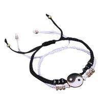 2 atitinkantis Yin ir Yang apyrankių rinkinys Išskirtinis Tai Chi rankų darbo apyrankių rinkinys