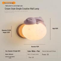 Moon Rabbit LED Wall Lamp for Kids