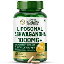 Vlado's Himalayan Organics Ashwagandha Root Extract Capsules 1000 mg Natural Energy And Vitality Support Supplement 60 Capsules