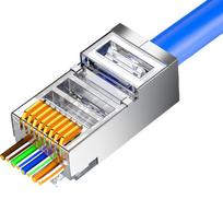 SAMZHE Cat5e Shielded Pass-Through RJ45 Connectors