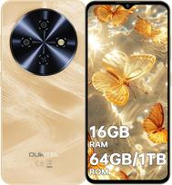 OUKITEL C5 Mobilusis telefonas atrakintas, 16(4+12)6GB RAM + 64GB ROM / TF 1 TB išmanusis telefonas, 6,52 colio lašo formos ekranas, 5000 mAh baterija, 13 MP kamera auksas