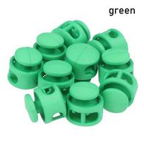 10Pcs Paracord Lanyard Spring Cord Lock Stopper Backpack Sportswear Shoelace Bag Parts Accessories Rope Clamp Plastic žalia