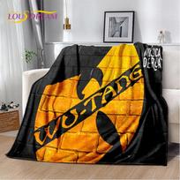 Wu T-TANG Klano serijos ženklas Minkštas pliušinis pledas, Flanelinis pledas Miegamojo svetainės lovos sofos iškylos uždangalas Vaikams 75x90cm