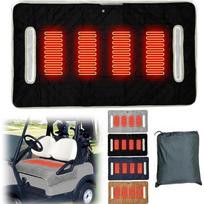 Heated golf cart seat cover, non-slip waterproof towel cushion blanket, soft and comfortable, 4 heating zones, 3-level heating. kava