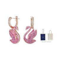 Swarovski Swan Shaped Drop Earrings With Crystal Women earrings 5647544 Box (Random Color)