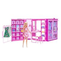 Stylish Pink Dream Closet Doll House Pretend Play Ages Pink HXD58 Barbie's Super-Smart, (with doll) - Dress-Up & - - 3+ -