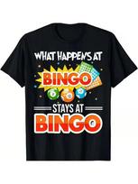 What Happens At Bingo Stays At Bingo Graphic T-Shirt XL