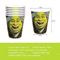Shrek Monster Birthday Party Decoration Prince Donkey Green Princess Balloons Cup Plate For Kids Baby Shower Party Favor Gifts Other