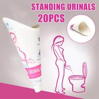 Female Outdoor Disposable Urinal 20PCS Portable Hygienic Paper Material For Camping Travel