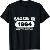 1964 Unisexs and Womens Birthday TShirt Vintage Clothes Tops Birthday Gift Tshirts Women Clothing Camisetas Harajuku S