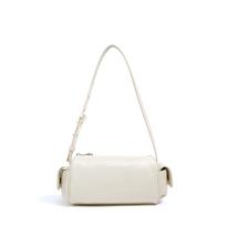 2026 New Niche Design Lambskin Pen-Style Rectangular Mini Box Bag Women's Genuine Leather Premium Underarm Tote Essentials about24x10x11cm smėlis