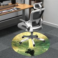 Elden Ring Office Round Area Rug, Indoor Mat Suitable For Office, Under Office Chairs Bedroom Living Room Home Decor, DT1212095 80cm by 80cm