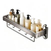 Bathroom Suction Cup Storage Rack Wall Mount Shower Shelf Bathroom Toiletry Storage Holder Shower Holder Rack For Toilet China Mainland